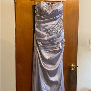 Silver prom dress
